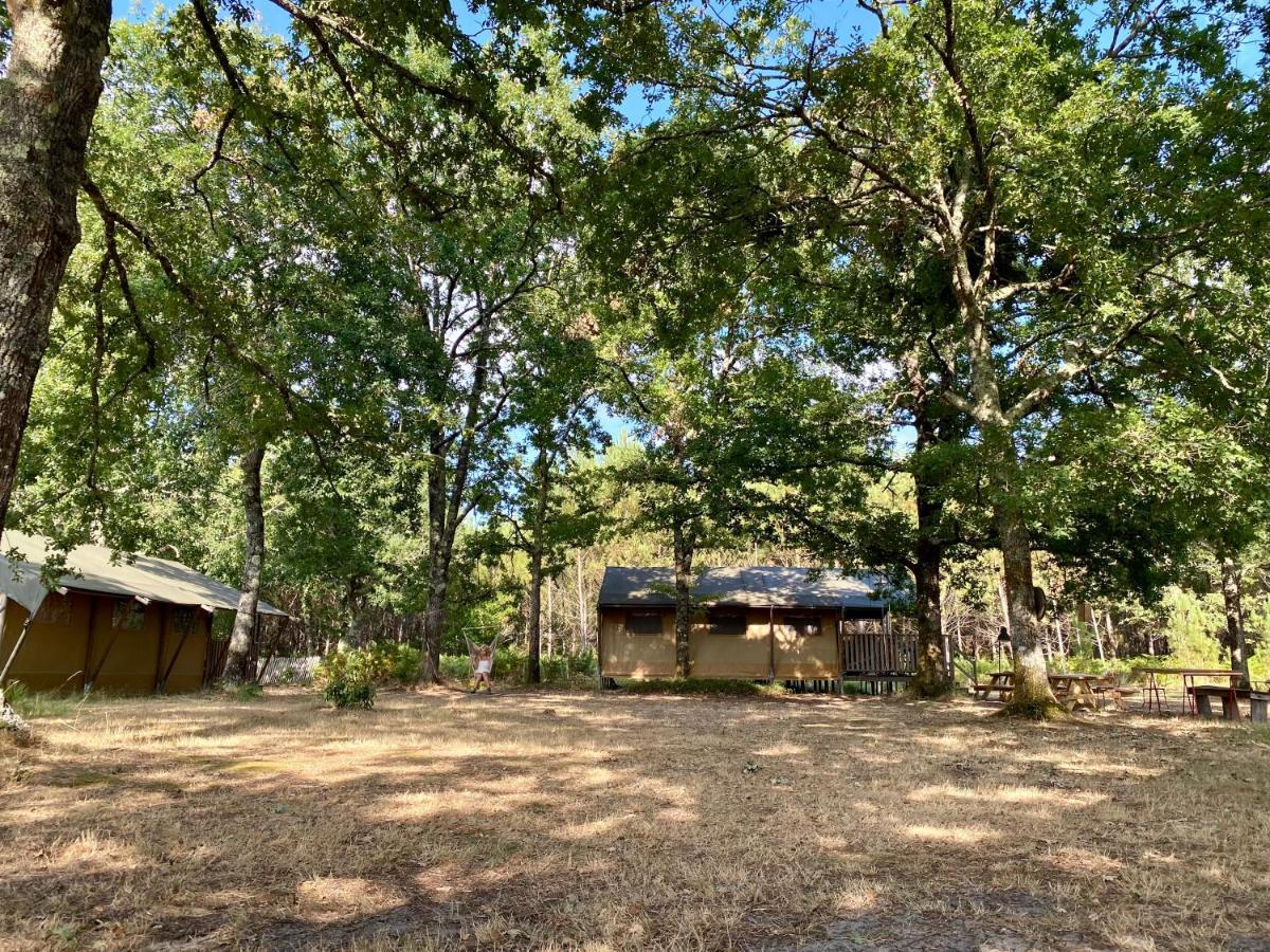 Camping la Kahute, tente lodge au coeur de la forêt Carcans Exterior foto