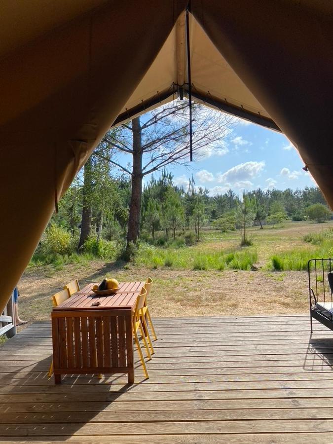 Camping la Kahute, tente lodge au coeur de la forêt Carcans Exterior foto